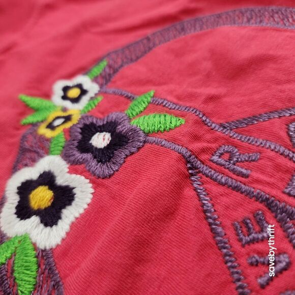 Vintage Rainforest Cafe Downtown Disney T Shirt Size XL Embroidered Peace Floral - Picture 5 of 11